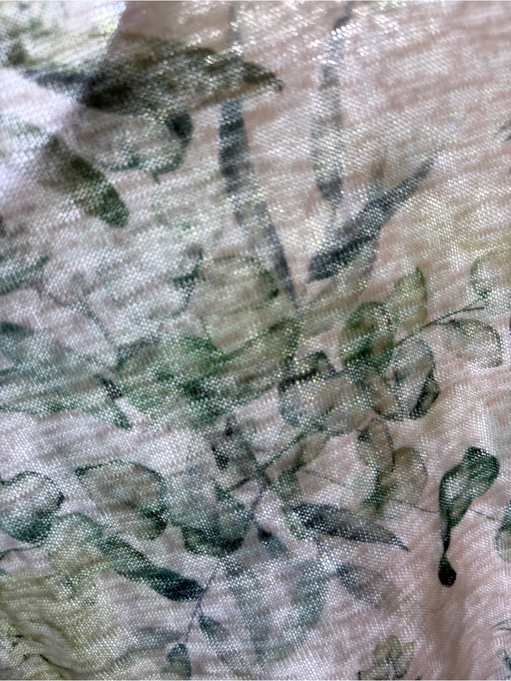 Et Lois Green Print Light Top,Size XL - Picture 7 of 10